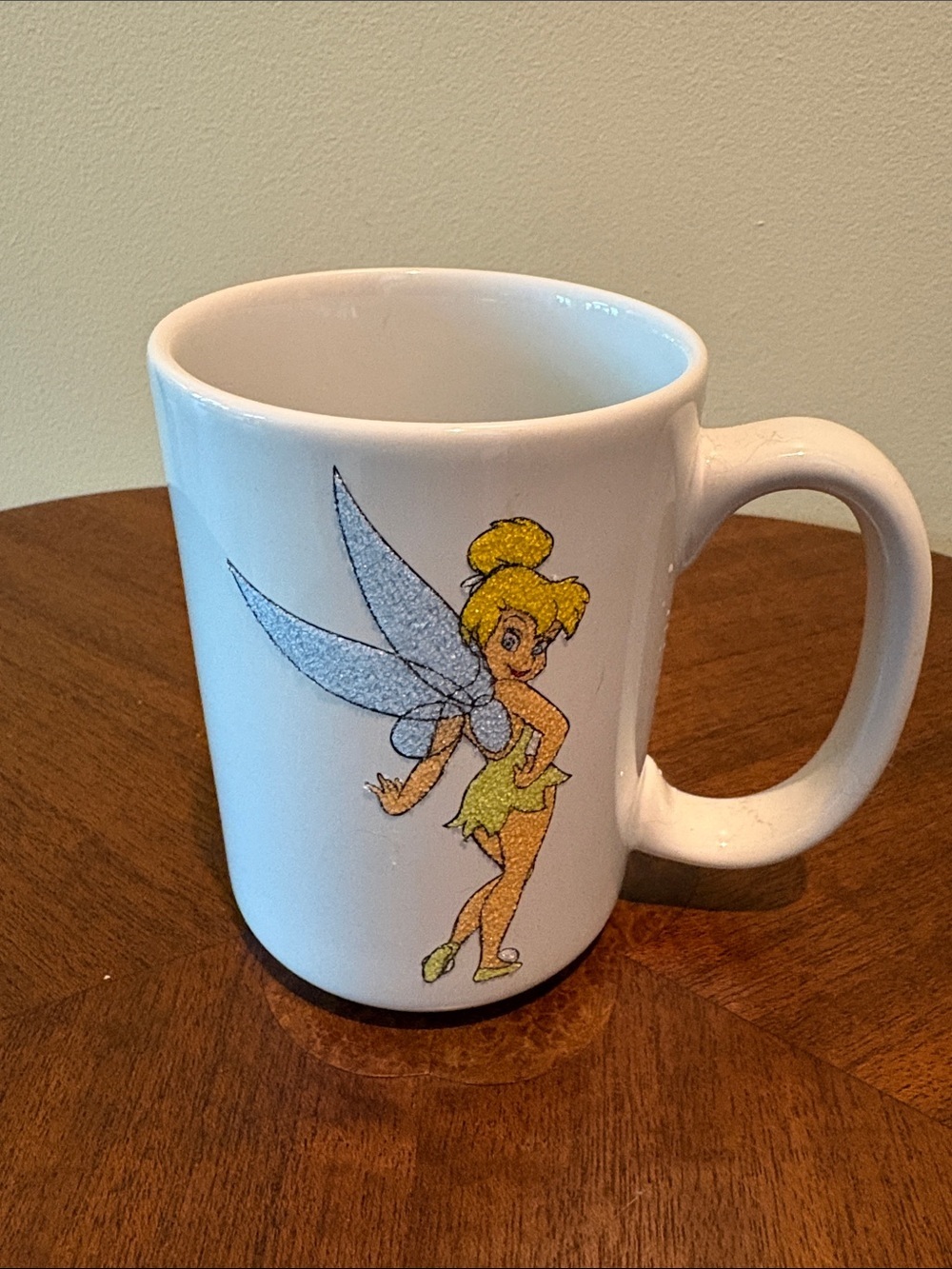 Disney authentic White Tinker Bell Ceramic Coffee Mug  cup
Blue yellow green